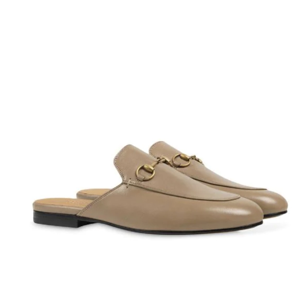 Gucci Princtown Flat Mules in BEIGE!!